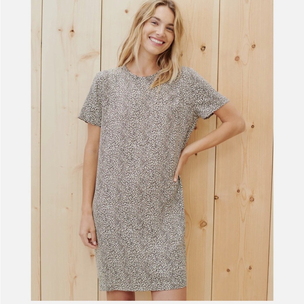 NWOT Jenni Kayne Leopard Print Soft Tee Dress S